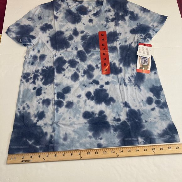 Tie Dye T-shirt Crew Neck Short Sleeve  Medium Blue - Picture 8 of 12